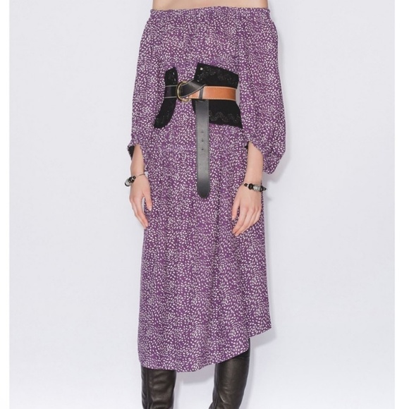 Sonia Rykiel Linen Crepe Off-Shoulder Dress - Picture 8 of 8